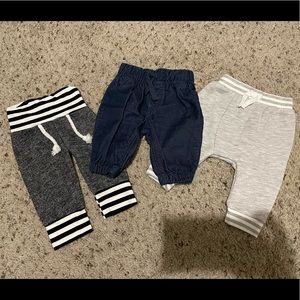 Stylish Kids Bottoms Set - Gray, Blue, and Light Gray